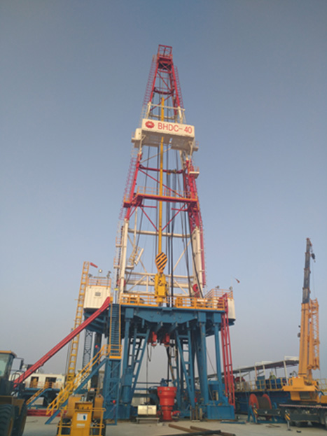 Pemasangan rig pengeboran BHDC-40 dari Pengeboran Bohai telah selesai